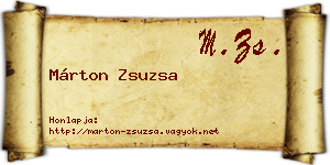 Márton Zsuzsa névjegykártya